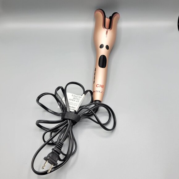 Chi Spin N Curl Ceramic Rotating Hair Curler Rose Gold No Box - Picture 1 of 12